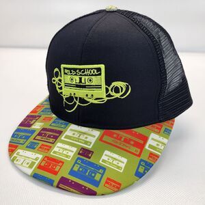 Pugs Old School Baseball Cap Hat Cassettes MIX Tape Flat Bill Meshback Snapback